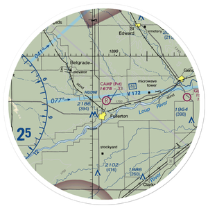C A M P Airport (8NE9) VFR Sectional Sticker (30 mile)