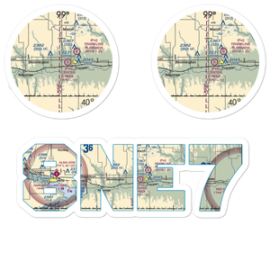 Smith Airport (8NE7) VFR Sectional Sticker Pack