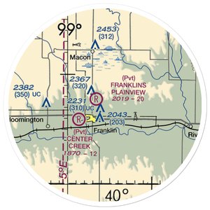 Franklin's Plainview Airport (8NE6) VFR Sectional Sticker (20 mile)