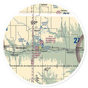 Franklin's Plainview Airport (8NE6) VFR Sectional Sticker (30 mile)