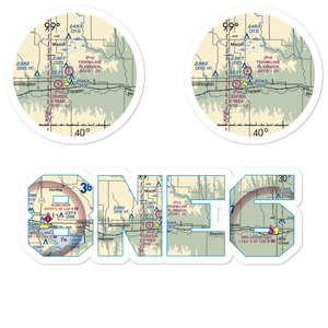 Franklin's Plainview Airport (8NE6) VFR Sectional Sticker Pack