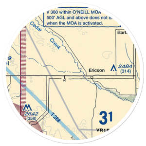X1 Ranch Airport (8NE5) VFR Sectional Sticker (20 mile)