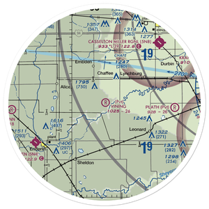 J Vining Airport (8ND6) VFR Sectional Sticker (30 mile)