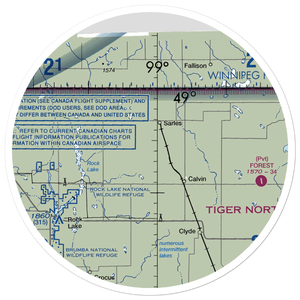 Amble-Tiger North Farms Airport (8ND0) VFR Sectional Sticker (30 mile)