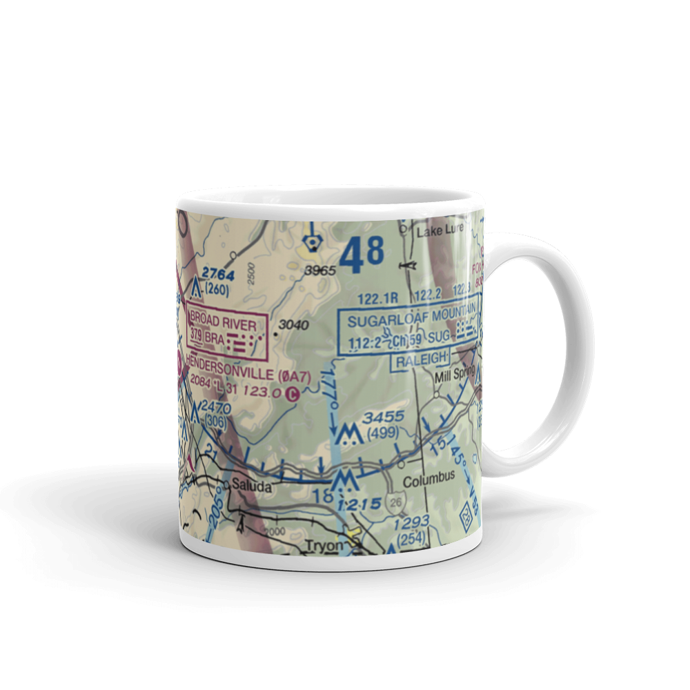 W.N.C. Air Museum Airport (8NC9) VFR Sectional  Mug 