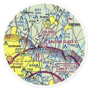 Lake Ridge Aero Park Airport (8NC8) VFR Sectional Sticker (20 mile)