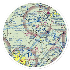 Parker Field (8NC7) VFR Sectional Sticker (30 mile)