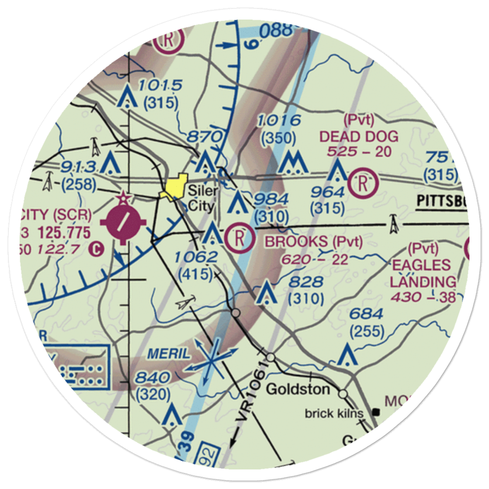 Brooks Field (8NC6) VFR Sectional Sticker (20 mile) 