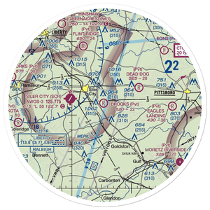 Brooks Field (8NC6) VFR Sectional Sticker (30 mile)