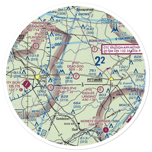 Dead Dog Airport (8NC4) VFR Sectional Sticker (30 mile)