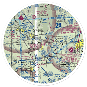 Summey Airpark (8NC2) VFR Sectional Sticker (30 mile)