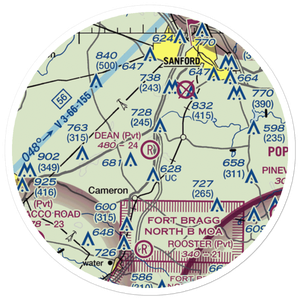 Dean Field (8NC1) VFR Sectional Sticker (20 mile)