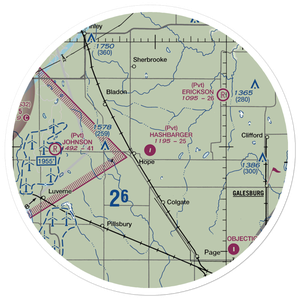 Hashbarger Farm Airstrip (8NA9) VFR Sectional Sticker (30 mile)