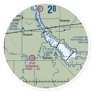 Deep River Seaplane Base (8NA1) VFR Sectional Sticker (20 mile)