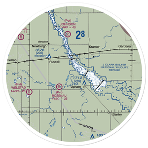 Deep River Seaplane Base (8NA1) VFR Sectional Sticker (30 mile)