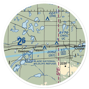 Tappen Airstrip (8NA0) VFR Sectional Sticker (20 mile)