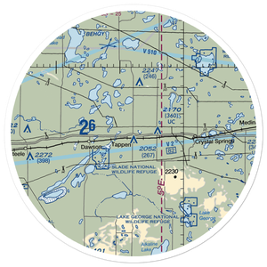 Tappen Airstrip (8NA0) VFR Sectional Sticker (30 mile)