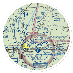 Henderson Airport (8MS1) VFR Sectional Sticker (30 mile)