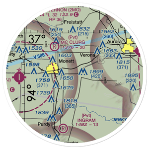 Frazier Airport (8MO8) VFR Sectional Sticker (20 mile)