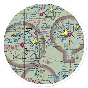 Frazier Airport (8MO8) VFR Sectional Sticker (30 mile)