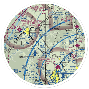 Bean Lake Airport (8MO7) VFR Sectional Sticker (30 mile)