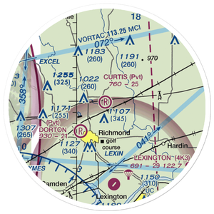 Curtis Field (8MO3) VFR Sectional Sticker (20 mile)