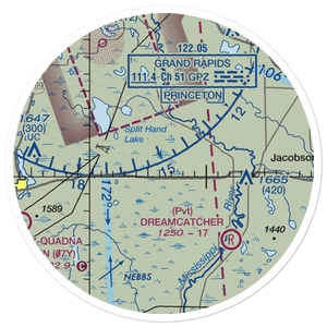 Porter Airport (8MN8) VFR Sectional Sticker (20 mile)
