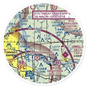 Cupp/Sjvs Landing Strip (8MI8) VFR Sectional Sticker (20 mile)