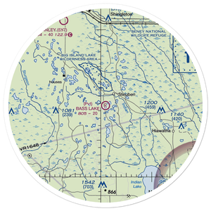 Bass Lake Airport (8MI7) VFR Sectional Sticker (30 mile)
