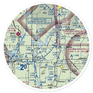 Howe Airport (8MI4) VFR Sectional Sticker (30 mile)
