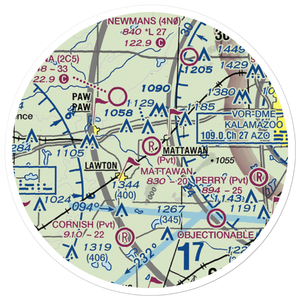 Mattawan Airpark (8MI3) VFR Sectional Sticker (20 mile)