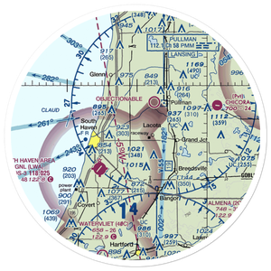 Trowbridge Farms Airport (8MI0) VFR Sectional Sticker (30 mile)