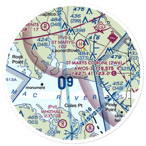 Deerfield Airport (8MD7) VFR Sectional Sticker (20 mile)