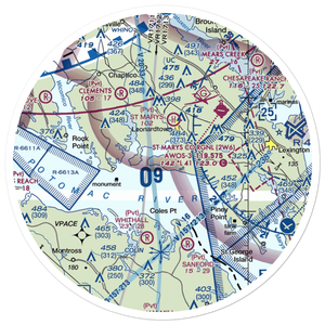 Deerfield Airport (8MD7) VFR Sectional Sticker (30 mile)