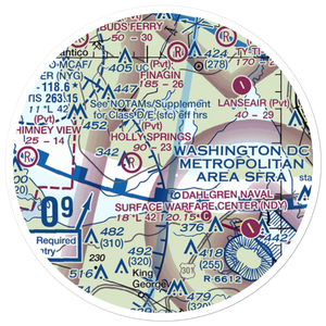 Burgess Field (8MD6) VFR Sectional Sticker (20 mile)