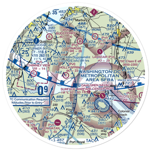 Burgess Field (8MD6) VFR Sectional Sticker (30 mile)