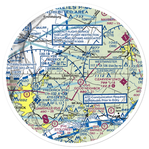 Harrison Farm Airport (8MD5) VFR Sectional Sticker (30 mile)