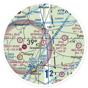 Spiering Airport (8MD4) VFR Sectional Sticker (20 mile)