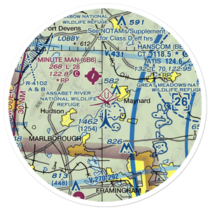 Crow Island Airport (Pvt) (8MA4) VFR Sectional Sticker (20 mile)