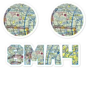 Crow Island Airport (Pvt) (8MA4) VFR Sectional Sticker Pack