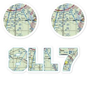 Donald A. Hamilton Airport (8LL7) VFR Sectional Sticker Pack