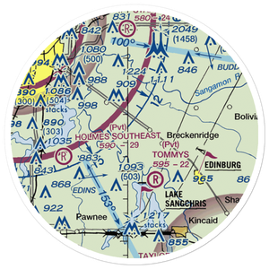 Hundley Airport (8LL3) VFR Sectional Sticker (20 mile)