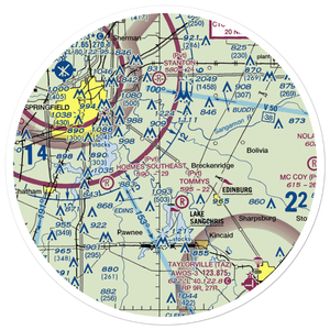 Hundley Airport (8LL3) VFR Sectional Sticker (30 mile)