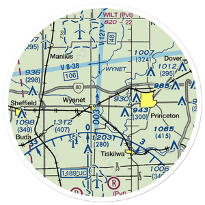 Eckberg Airport (8LL2) VFR Sectional Sticker (20 mile)