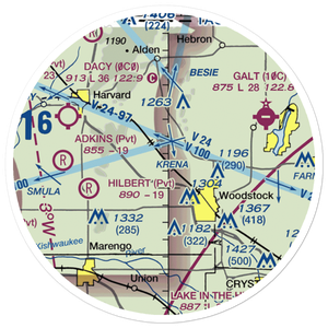 Hunter Airport (8LL1) VFR Sectional Sticker (20 mile)