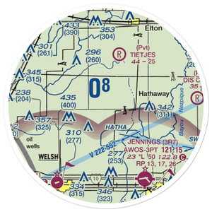Koll Airport (8LA9) VFR Sectional Sticker (20 mile)