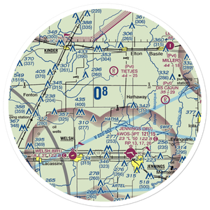 Koll Airport (8LA9) VFR Sectional Sticker (30 mile)