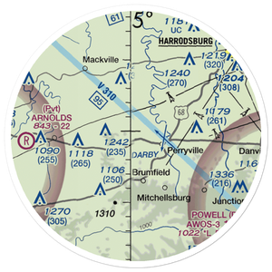 Battle Field (8KY3) VFR Sectional Sticker (20 mile)