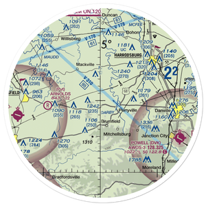 Battle Field (8KY3) VFR Sectional Sticker (30 mile)