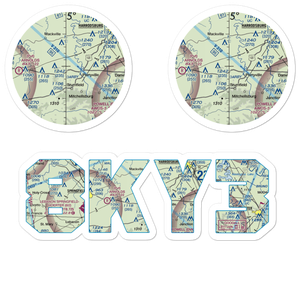 Battle Field (8KY3) VFR Sectional Sticker Pack